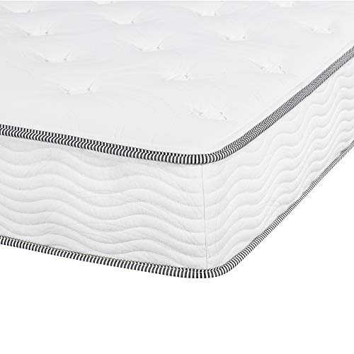 Olee Sleep 10 Inch Milky Way Tight Top Hybrid Mattress, Queen, White