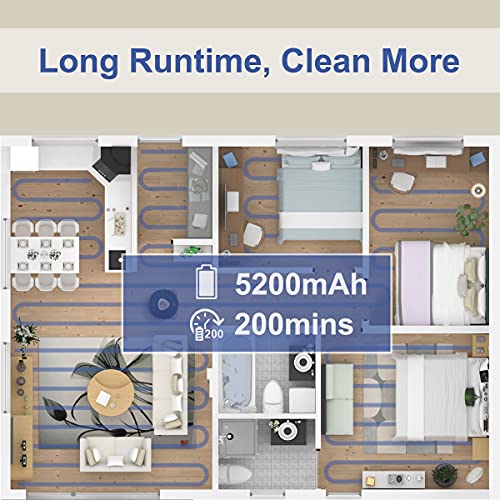 Coredy L900 Robot Vacuum Cleaner with Lidar Navigation, Precision AI Mapping Technology, Works with Alexa, 3-in-1 Vacuum & Mop Robotic Vacuums, 2700pa Power Suction Auto-Boost Ideal for Pet Hair