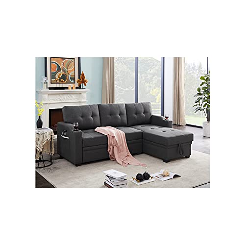 Lilola Home LHF-81510 Sectional, Dark Gray