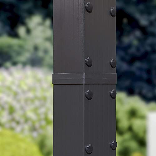 PURPLE LEAF 10' X 12' Outdoor Retractable Pergola with Sun Shade Canopy Patio Metal Shelter for Garden Porch Beach Pavilion Grill Gazebo Modern Yard Grape Trellis Pergola, Beige