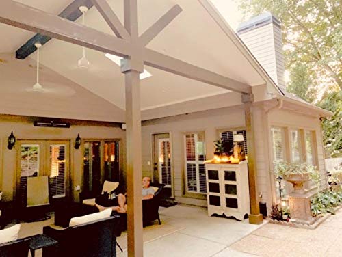 Commercial SunWave Ultra Quartz Infrared heat 3000W 220-240V with Remote Patio Heater (Black)