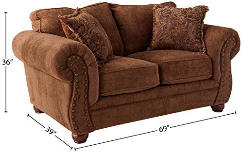 Lane Home Furnishings Outback Loveseat, Chocolate