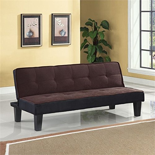 BOWERY HILL Convertible Sofa in Chocolate