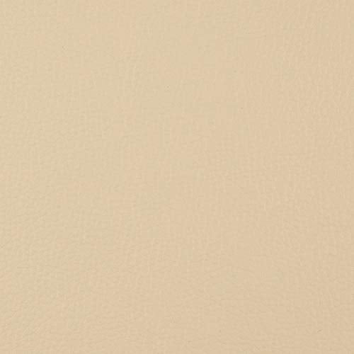 OSP Home Furnishings Ave Six Pacific Sofa with Padded Box Spring Seats and Silver Metal Legs, Dillon Buff Faux Leather