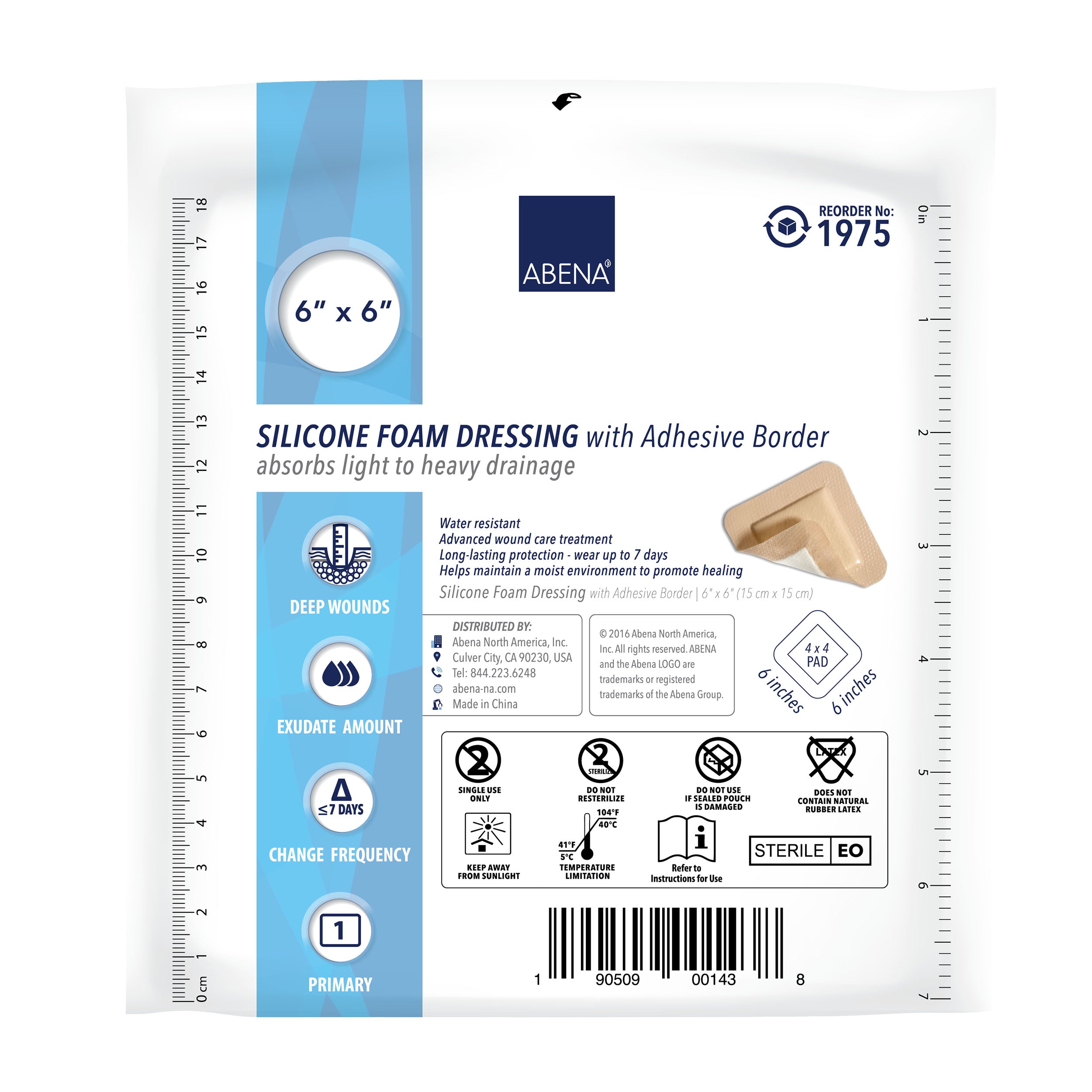 Abena Silicone Foam Dressings (with Adhesive)