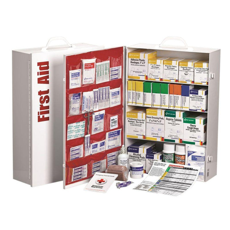 First Aid Only 4 Shelf Industrial First Aid Station with Pocket Liner