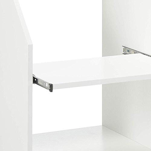 PovKeever Harper&Bright Designs WF186907 Multi-Functions Computer Desk with Cabinet (White