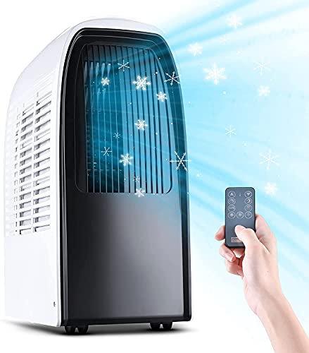 Portable Air Conditioner-2021 8000BTU AC Unit Dehumidifier Cooling up to 350 Sq.Ft, with LED Touch Panel Remote Control Washable Filter Universal Wheel Window Kit for Room Home Office
