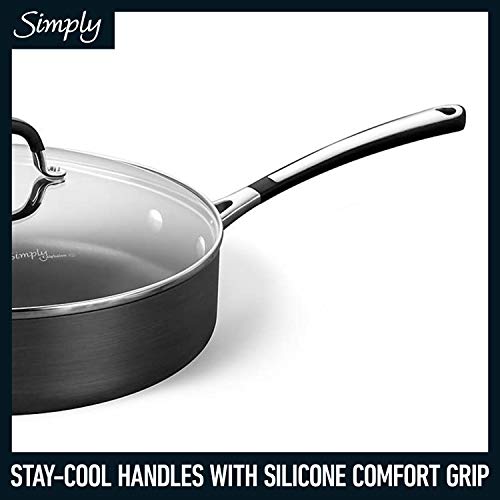 Calphalon Simply Pots and Pans Set, 10 Piece Cookware Set, Nonstick