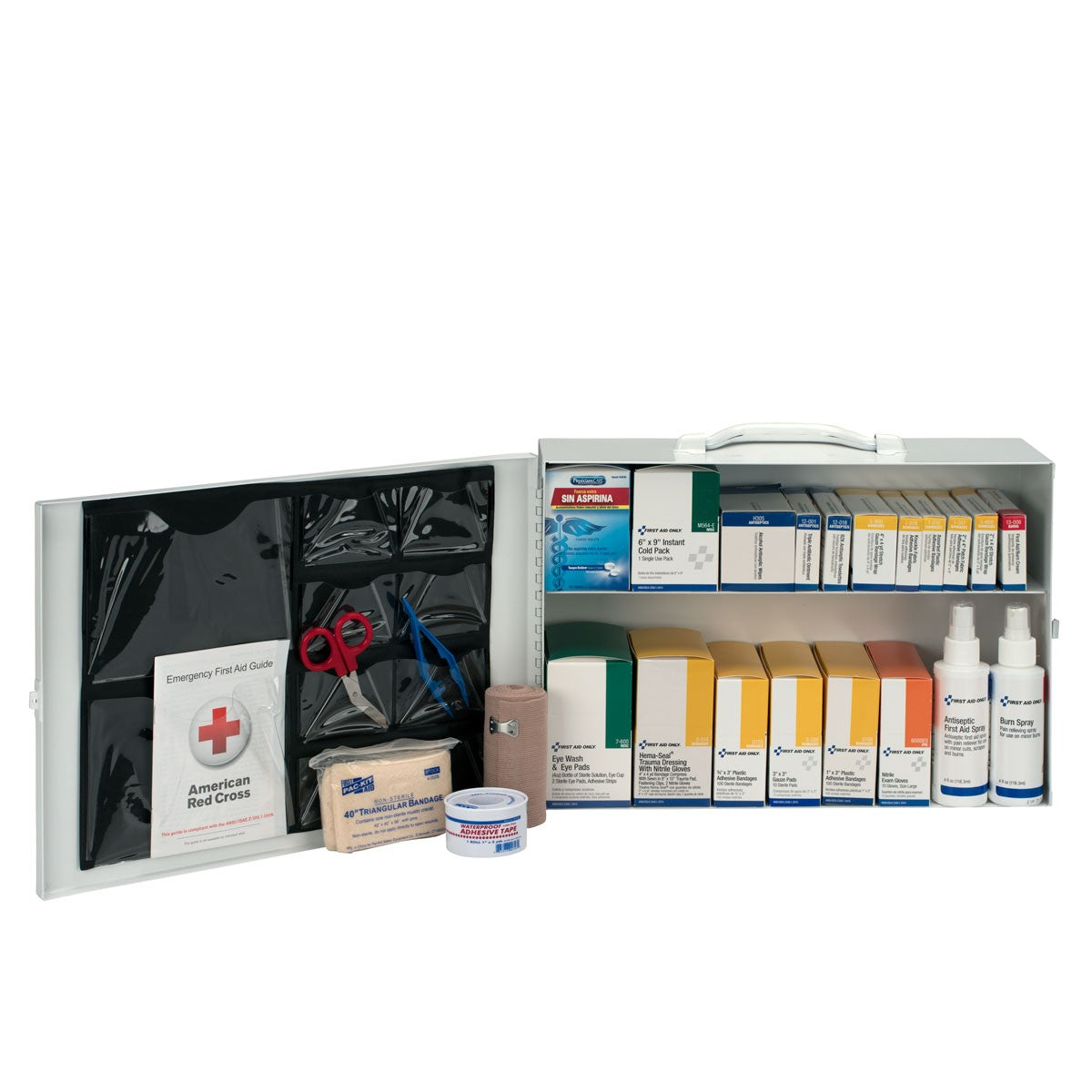 First Aid Only 75 Person 2 Shelf First Aid Steel Cabinet (2 per order)