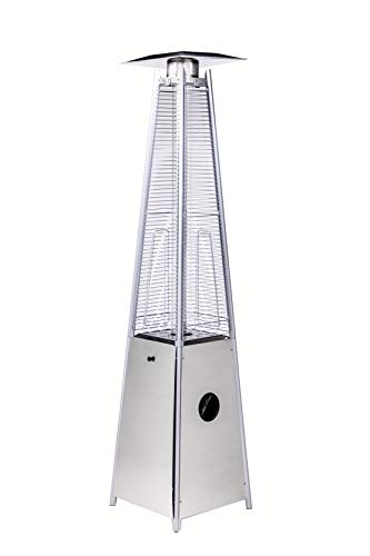 Legacy Heating Quartz Galss Tube Patio Heater, Visual Flame Heater 40000BTU (Stainless Steel)
