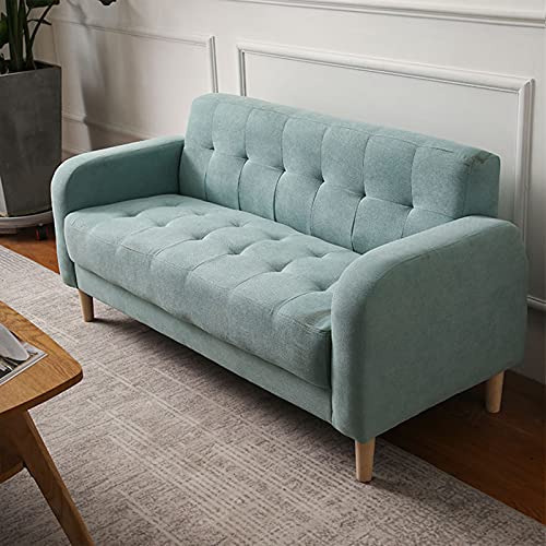 BINGTOO Nordic Modern Minimalist Double Fabric Sofa Bedroom Apartment Rental Room for Two and Three People Leather Sofa Small Apartment