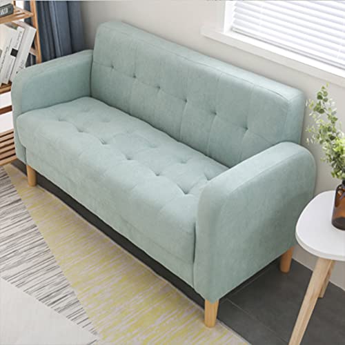 BINGTOO Nordic Modern Minimalist Double Fabric Sofa Bedroom Apartment Rental Room for Two and Three People Leather Sofa Small Apartment