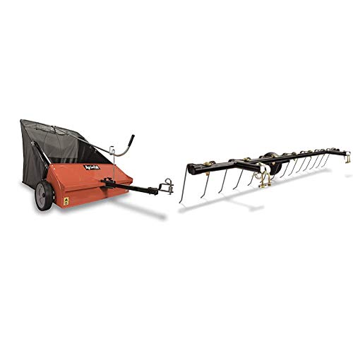 Agri-Fab 45-0492 Lawn Sweeper, 44-Inch & 45-0343 Tine Dethatcher for All Tow Lawn Sweepers