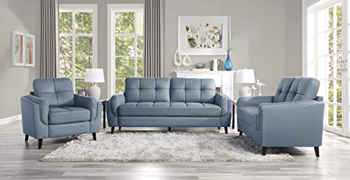 Lexicon Harrisburg Living Room Loveseat, Blue