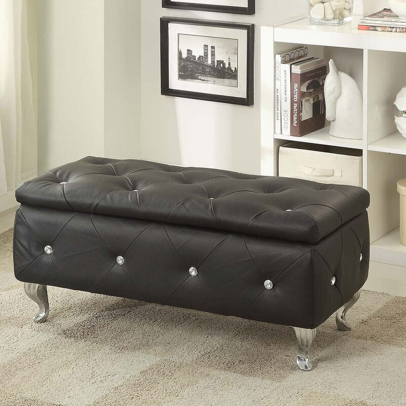 Victoria Faux Leather Flip Top Storage Bench