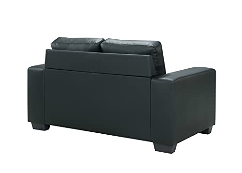 Global Furniture USA Black PVC Loveseat, Does Not Apply
