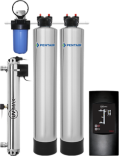 Pentair Pelican PSE2000-Pro20 Water Softener Alternative and Filter Combo System with Pro UV New
