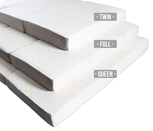 Milliard Tri Folding Memory Foam Mattress with Washable Cover Full (73 inches x 52 inches x 6 inches)
