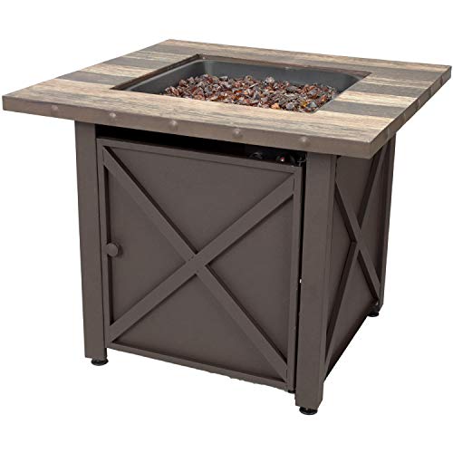 Endless Summer GAD15264SP 30-in W 50000-BTU Brown Tabletop Steel Propane Gas Fire Table