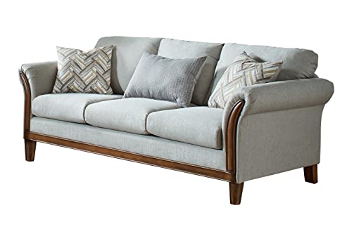 Coaster Home Furnishings 552071 Roxanne Upholstered Flared Arm Sofa - Platinum Fabric
