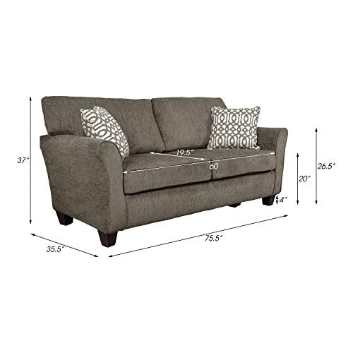 Lexicon Mineola Chenille Flared Loveseat, 75.5