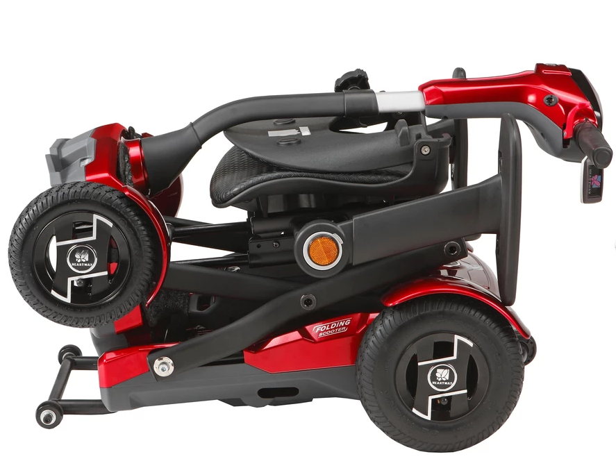 EV Rider Teqno AF S26 Automatic Folding Mobility Scooter Red New