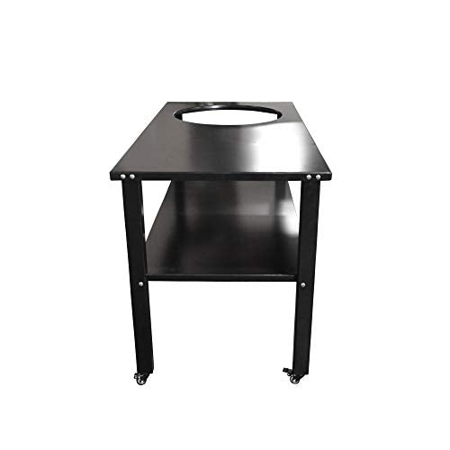 TITAN GREAT OUTDOORS Ceramic Grill Table Aluminum Fits Large BGE, Kamado Joe