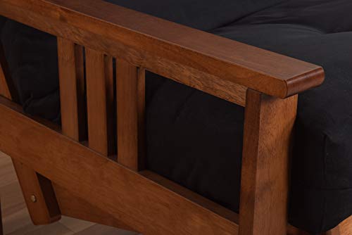 Kodiak Furniture Monterey Futon Set, No Drawers, with Barbados Base and Suede Navy Mattress