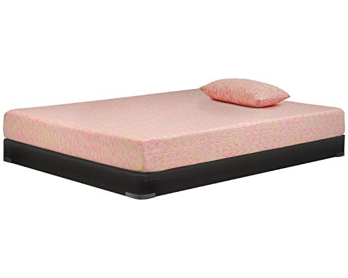 Ashley iKidz 7 Inch Firm Memory Foam Mattress - CertiPUR-US Certified, Full, Pink