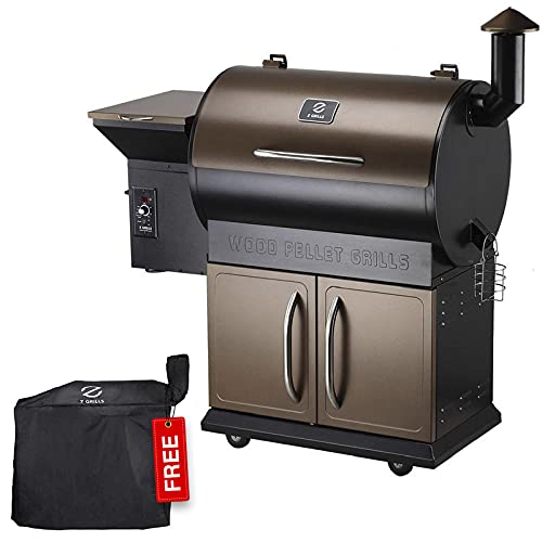 Z GRILLS 700D Wood Pellet Grill & Electric Smoker BBQ Combo with Auto Temperature Control | 2021 Upgrade | 694 sq in Bronze