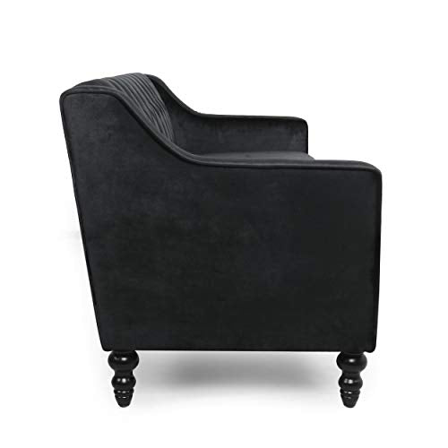 Christopher Knight Home Knouff Sofas, Black + Dark Brown