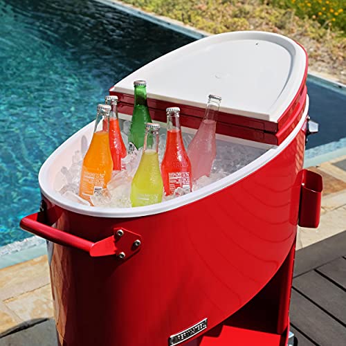 Permasteel PS-A207-RD Patio Cooler, Red