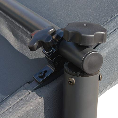 vidaXL Gazebo with Tiltable Retractable Roof Weather Resistant Outdoor Garden Canopy Pavilion Party Tent Marquee 137.8