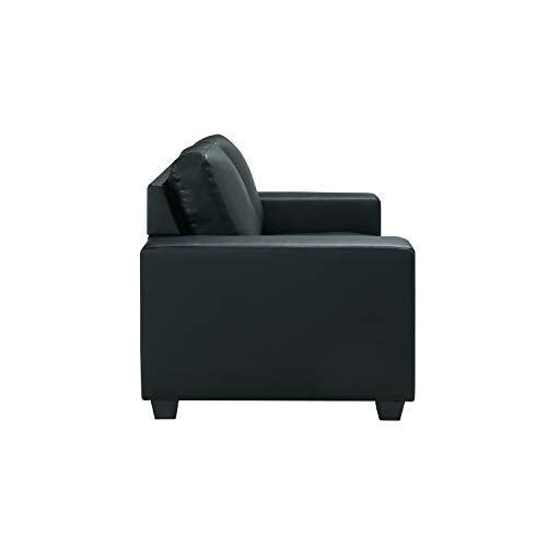 Global Furniture USA Loveseat Black PVC