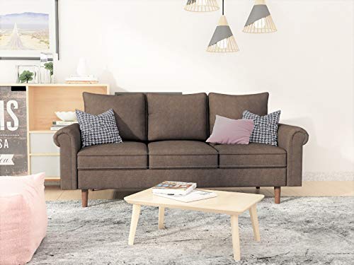 Container Furniture Direct Circular Ultra Modern Fabric Upholstered Living Room Sofa, 64.60