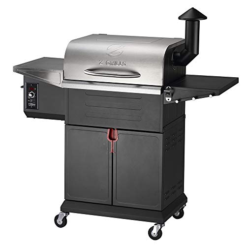 Z GRILLS ZPG-600D3E Grill & Smoker 8 in 1 Grill 600D3E Wood Pellet Grill & Electric Smoker BBQ Combo with Auto Temperature Control | 2021 Upgrade | 573 sq in Silver