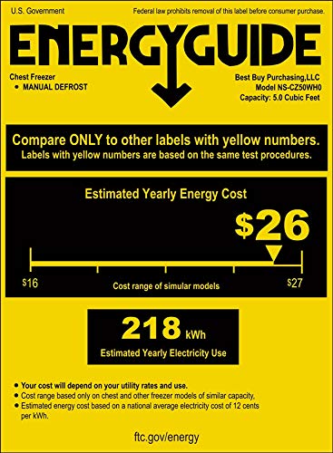 Insignia - 5.0 Cu. Ft. Chest Freezer - White