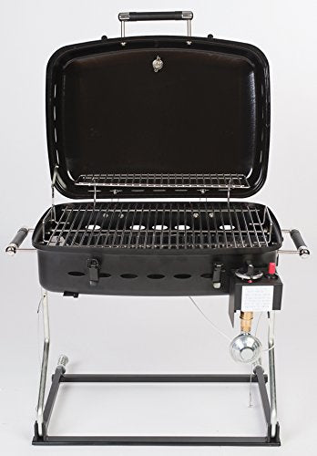 Faulkner 51322 Black Barbecue Grille with Disposable Bottle Adapter
