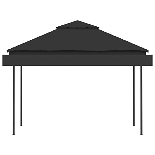 Garden Gazebo with Double Extending Roofs Pavilion Tent Steel Frame Party Tent Gazebo Sunshade Awning UV-Resistant Grill Gazebo 9.8' x 9.8' x 9'