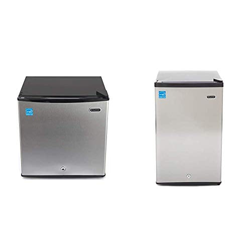 Whynter CUF-112SS 1.1 cu. ft. Energy Star Upright Lock-Stainless Steel Freezer, Cubic Feet & CUF-210SS Energy Star 2.1 cu. ft. Stainless Steel Upright Lock Compact Freezer/Refrigerators