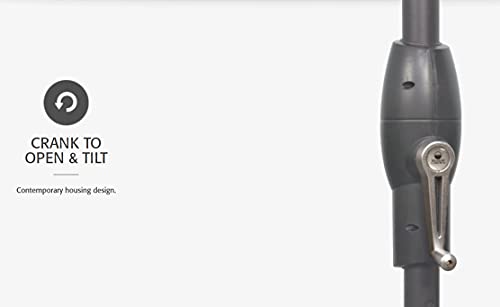 Treasure Garden 9-Foot (Model 810) Deluxe Auto-Tilt Market Umbrella Bronze Frame Sunbrella Fabric: Milano Cobalt Stripe (Includes 3 Year Extended Frame Warrantee)