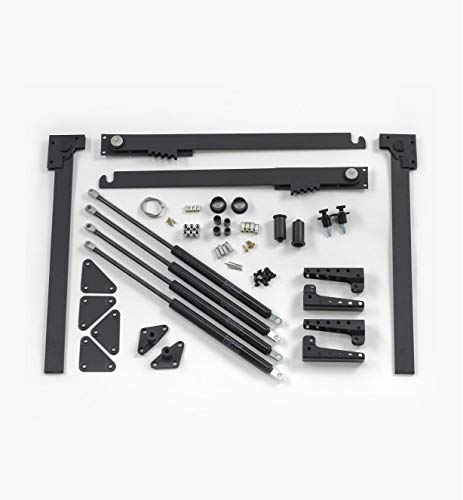 Hiddenbed Murphy Bed and Desk Combo Hardware Kit Mechanism,Queen,Black,24 X 4 X 3