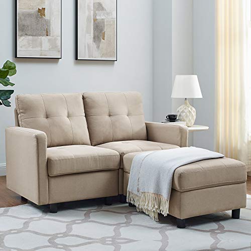 DAZONE Modern Armless Accent Chair/Single Seat Reception Sectional Sofa, 30