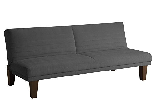 DHP Dillan Convertible Futon with Microfiber Upholstery, Grey