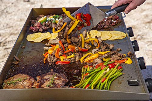 PIT BOSS PB757GD 4 Burner LP Gas Griddle, 4. 7mm Thick pre-Seasoned top, Black