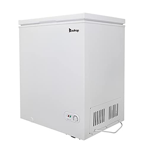 ZOKOP 3.5 cu.ft Chest Freezer Removable Storage Basket, Top Open Door Freezing Machine for Home and Kitchen/Dorm/Bar/Office, 7 Temperature Settings