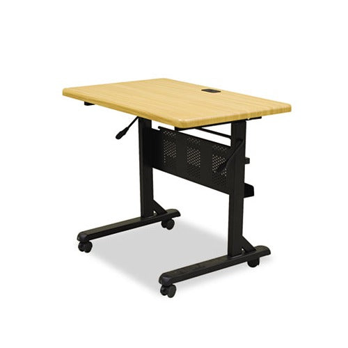 Balt Flipper Training Table, Rectangular, 36w x 24d x 29-1/2h, Teak/Black