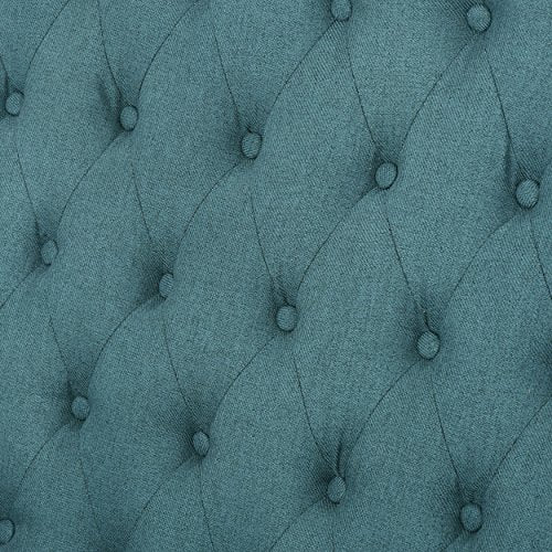 Christopher Knight Home Leora Traditional Tufted Velvet Wingback Loveseat, Dark Teal / Dark Brown