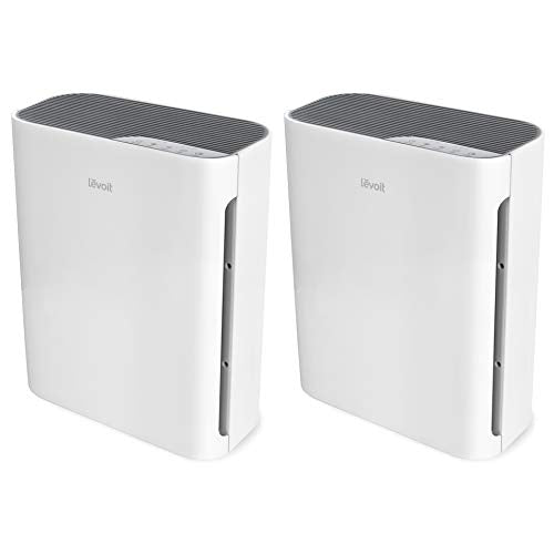 LEVOIT Air Purifier for Home with H13 True HEPA Filter, Cleaner for Allergies and Pets, Smokers, Mold, Pollen, Dust, Quiet Odor Eliminators for Bedroom, Vital 100, 2 Pack, White, 2-Pack